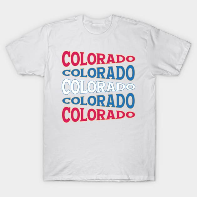 TEXT ART USA COLORADO T-Shirt by LAVA-ROMA-NOVA